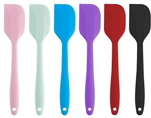 Silicone Spatulas 6 Pack 8.5 Inch Small Rubber Spatula Heat-Resistant