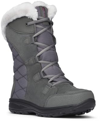 Columbia Womens Ice Maiden II, Shale/Dark Raspberry, 12