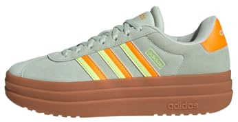 adidas Damen VL Court Bold Shoes, Linen Green/Crew Orange/Hi-Res Yellow, 41 1/3 EU