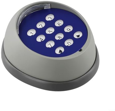 Yhenlovtt Clavier sans fil 433 MHz à piles étanche en alliage de zinc pour ouvre-portail coulissant Sécurité domestique Opérateur automatique Bleu