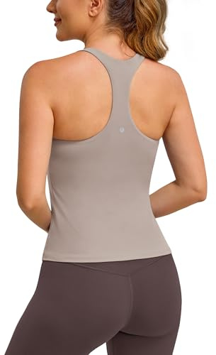 BAYDI Clouduxi Racerback Workout Tank Top for Women | Light Support, Built-in Bra, Removable Pads, Extremely Soft, Flexible Stretch, Yoga, Pilates and Gym Workouts