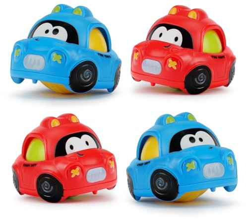 4 Pack Inertial Push Pull Car Toys for Baby Boy Girl