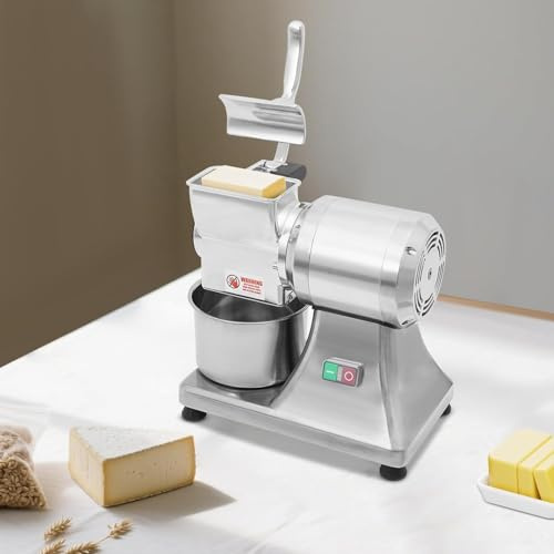 Râpe Électrique Professionnelle 900W Pour Fromage, Noix Et Chocolat, Broyeur En Acier Inoxydable Avec Système An-ti-Bourrage Et Capacité 60Kg/H Pour Cuisine De Restaurant
