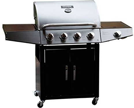 Habitat et Jardin Barbecue Gaz Party 5, 5 Brûleurs Dont 1 Latéral, 15.2 kW ‎1351_86806 Noir