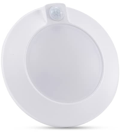 CLOUDY BAY Motion Sensor Ceiling Light Indoor,120V CRI90 10W 5000K Bright Day Light,6.5 inch LED Flush Mount Ceiling Lighting Fixture for Garage,Walk-in Closet,Attic,Pantry Wet Location White Finish