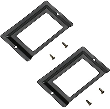 MroMax 80 x 51 mm postkontor bibliotek fil låda metall etikett hållare svart 10 st