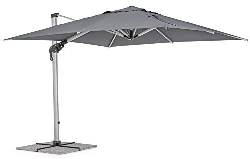 Brigros ESTOSA - Ombrellone Da Giardino Modello Rimini Con Braccio Laterale In Alluminio, Telo Da 250gr E Rotazione Palo 360 Gradi, per Piscina esterna Giardino Terrazzato