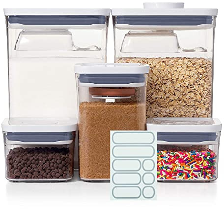 OXO Good Grips 8-Piece POP Container Baking Set with 5 Labels