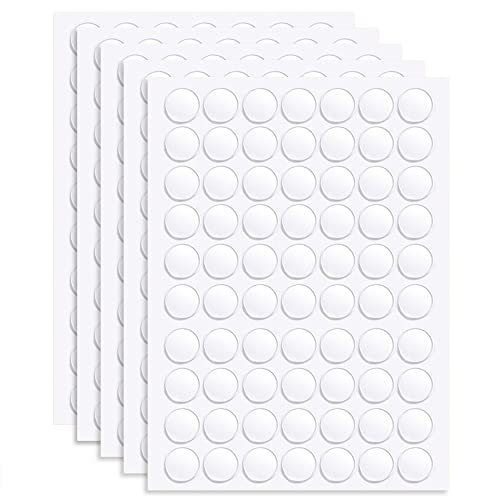 XHNFCU 350 Pieces Round Transparent Double-Sided Tape Double Sided Adhesive Dots Removable Adhesive Sticker Traceless Multipurpose Tape for Party Decorations, DIY Art, Home Decoration(10mm)