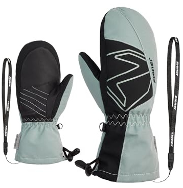 Ziener Kinder LAVALINO Ski-Fäustling/Wintersport | wasserdicht, extra warm, Wolle, Gray Seal Ripstop, 5,5