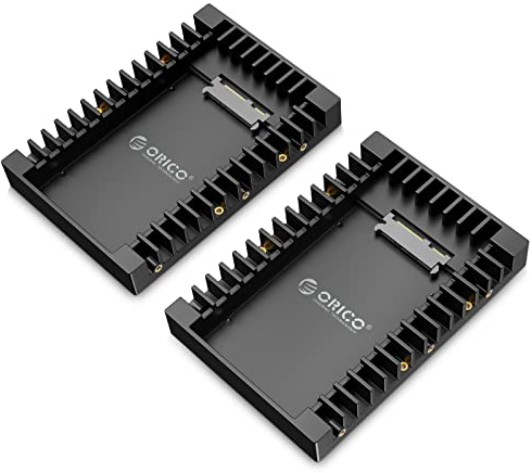 ORICO 2 Pezzi Adattatore Hard Disk Interno da 2,5 a 3,5 Staffe di Montaggio Rimovibili per 2,5 Pollici SATA HDD o SSD Incluse Viti -1125SS-2