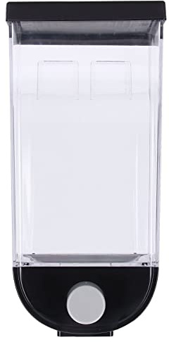 Kuuleyn Square Dry Food Dispenser Laundry Detergent Dispenser Cereal Dispenser Wall Mounted Grain Storage Container Laundry Bead Cereal Dispenser for Kitchen(1.5L)