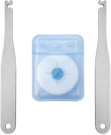 piklip Reusable Dental Floss Holder - Innovative Double-Handle Design for Easy Cleaning and Eco-Friendly Oral Care with 164ft (50m) Comfort Mint