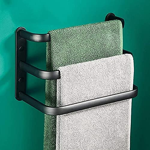 Handdukshylla Badrum Väggmonterad, Rostfritt stål Metallhandduksstång, Väggmonterad handdukshållare Organizer Handdukshylla Förvaringsstång/Trippellager 50 cm