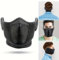 Face Mask, Black Half Face Mask Ski Mask Adjustable Hook and Loop Windproof for Bike Motorcycle Winter Outdoor Sports Face mask for winter Thermal face cover Windproof face mask Cold weather