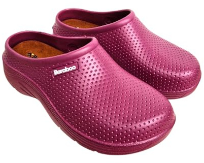 Ladies Garden Clogs Slip On WP Wide Fit Comfort Shoes Removable Insole Farm Nurse Camping Summer (Grape, UK Footwear Size System, Adult, Women, Numeric, Medium, 6)