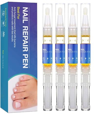 Stylo Antifongique - 4 Stylos De Soin Des Ongles À 25% D'acide Undécylénique, Traitement Extra-fort Contre Les Mycoses Des Ongles, Solution 2 En 1 Pour La Réparation Et La Prévention, Action Rapide