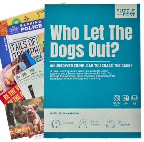 Cold Case Mystery Game | An Unsolved Crime - Who Let The Dogs Out | Immersive Detective Puzzles | Perfect For Games Night | Great For Groups - Families & Friends