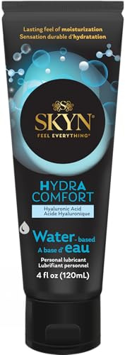 SKYN HydrAcomfort Water Based Lube - Personal Lubricant - pH Balanced for Women, Safe with Latex and Latex-Free Condoms and Personal Devices