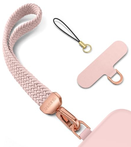 SURPHY Cordón Elástico Teléfono, Correa Antirrobo Hebilla Metal Multiusos | Cordón Elástico Tejido Hebilla Metal Antirrobo, Llavero Anticaídas para Móviles, Ideal Uso Diario y Viajes