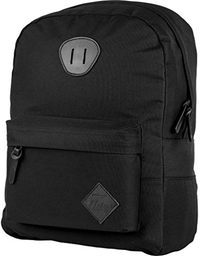 Nitro 878051 Urban Classic, Old School Daypack mit gepolstertem Laptopfach, urbaner Streetpack, Alltagsrucksack, Schulrucksack, Schoolbag, TRUE Black, 20 L