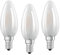 Osram LED Base Classic B Lampe, in Kerzenform mit E14-Sockel, nicht dimmbar, Ersetzt 40 Watt, Matt, Warmweiß - 2700 Kelvin, 3er-Pack