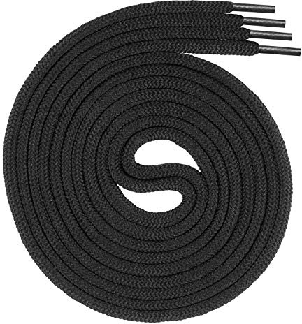 Swissly Lacets ronds d'environ 4,5 mm de diamètre pour chaussures de travail, chaussures de trekking, chaussures de randonnée, bottes, lacets en polyester, longueur 70 à 220 cm