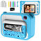 Kids Digital Camera,Instant Print Cameras for Boys Girls,2.4 Inch Screen,1080P Print Camera with 32GB Memory Card, 5 Color Pens,3 rolls of printing papers, Children Mini Rechargeable Toy(Blue)