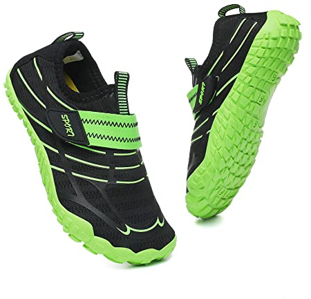 Water Shoes Kids Boys Girls Toddler Little Youth Water Boots Trainers Wide Toe Barefoot Shoes Non-SlipTrail Running Shoes Quick Drying Aqua Shoes for Beach Swimming Surfing Diving Pool Outdoor Sports