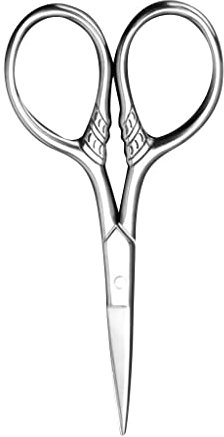 Tijeras de acero inoxidable para barba, bigote, cejas, nariz