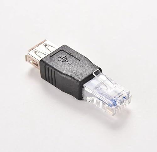 10 x USB 2.0 A hona till RJ11 4 stift 6P4C hane Ethernet-nätverksanslutning adapter