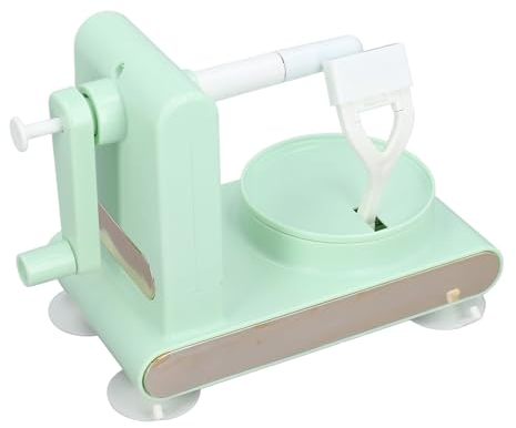 Pelamele, Pelafrutta Igienico con Manovella, Rimovibile, Multifunzionale, Sicuro in Viaggio (verde chiaro)