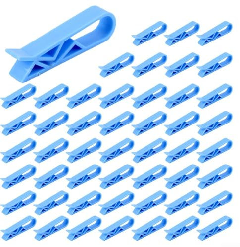 Lot de 50 supports de sac poubelle en plastique, clip antidérapant pour poubelle, facile à attacher, matériau