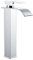 Sistaby Basin Mixer Taps Tall Bathroom Sink Tap Mixers Waterfall Countertop High Square Cloakroom Faucet Monobloc Chrome Stainless Steel with G1/2’’ Hoses Mono 1 Hole
