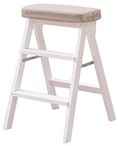 Sgabello da arrampicata per interni, sgabello portatile per gradini Sgabello per gradini da cucina in legno massello multifunzionale, sgabello a scala semplice pieghevole, stabile sicuro, facile da r
