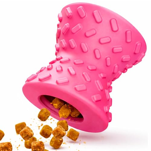Doudele Dog Puzzle Toys, Treat-Dispensing Puzzle Ball for Small & Medium Dogs – Interactive Rolling Rubber Toy for Training, Mental Stimulation & Slow Feeding