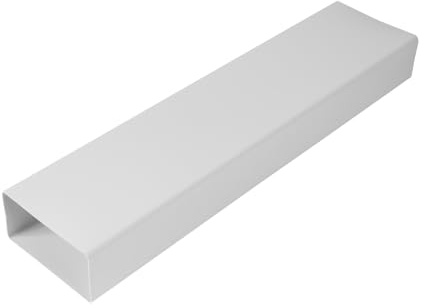 Repa Market Canale piatto 120 x 60 mm, tubo di ventilazione rettangolare in plastica, 0.5 m di lunghezza, sistema di ventilazione – riscaldamento, raffreddamento, condotto di ventilazione