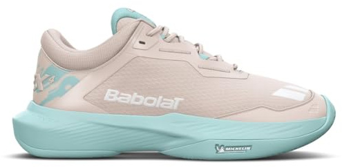 Babolat Women's SFX 4 All Court Tennis Shoes, Peach/Blue, US Size 9
