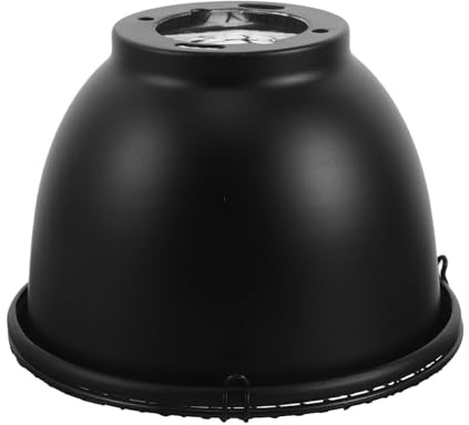 SHINEOFI Pantalla Reflectora y Aceleración del Aumento de Temperatura Aluminio Negro con Cubierta de Malla, Dirección del Calor para Lámpara de Calefacción de Terrarios para Reptiles