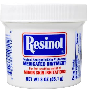 Resinol Medicated Ointment For Itch Relief And Protection Of Skin Rashes and Irritations, 3 Ounce Jar (Pack of 1)
