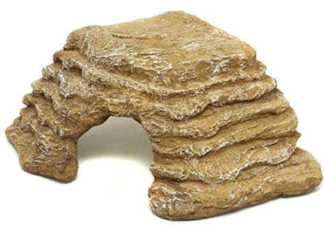 Komodo Basking Platform Corner Ramp Large Sandstone Decor for Terrariums and Vivariums Hideout Aquarium Jungle Habitat Durable Realistic Reptile Accessory