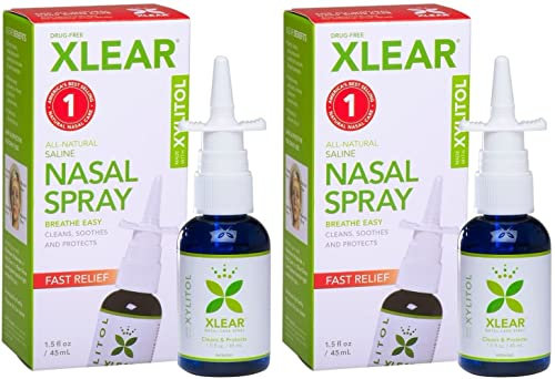 Xlear Spray Nasal Naturel Xlear au Xylitol – Nettoyant et Hydratant pour le Nez – 45 ml (Pack of 2)