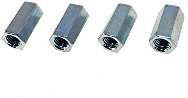 Hex Coupling Nut - Coupling Nuts 5/16-24 x 7/8 Long Fine Thread Hex Coupling Nut with Zinc Plate, Hex Rod Coupling Nut, Hex Coupling Nuts 5/16-24 x 7/8 Threaded Rod Connector (4)