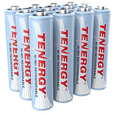 Tenergy AAA Rechargeable Battery, High Capacity 1000mAh NiMH AAA Battery, 1.2V Triple A Batteries, 12 Pack