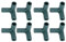 Tissting 8Pcs Conectores Marco JardíN Conector Soporte Planta 3 VíAs Estacas Planta Accesorios ConstruccióN Junta Soporte TuberíA Invernadero 16 Mm