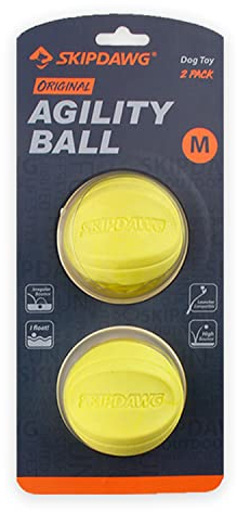 SKIPDAWG Hunde-Ball Agility Ball aus TPR robust, springt gut, sehr gut für Ballschleuder [2er Set]