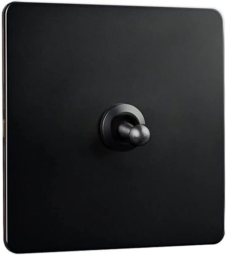 Interrupteur mural, interrupteur à bascule, interrupteur en laiton panneau d'interrupteur à bascule personnalité noire hôtel et famille d'accueil interrupteur en métal applique interrupteur à bascule,