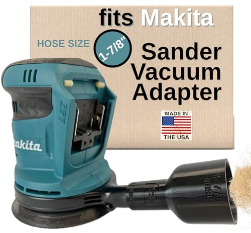 Sander Vacuum Adapter for most Makita Sanders - Shop Vac Attachment for Dust Collection Hose (1-7/8) by 1058Designs
