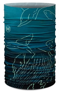 Buff®| Original EcoStretch Neckwarmer Man Woman Adult, Scarf, Tubular, Multifunctional, Neck and Head, Running, Walking, Trekking, Sustainable, Lightweight, One Size, Green