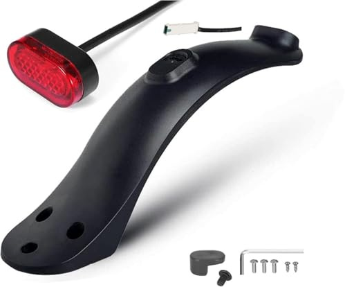 PapaGames Guardabarros Trasero Patinete Xiaomi m365 Essential 1s Pro y Pro 2, Guardabarros Patinete Xiaomi Pro 2 con Gancho, tornilleria y luz (Corto)